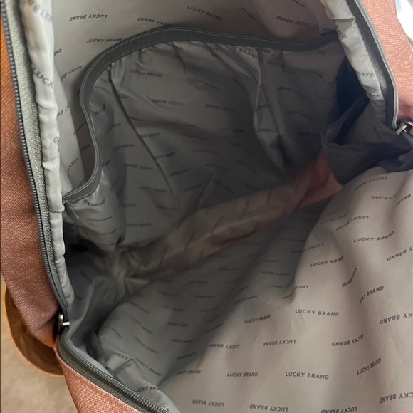 Lucky Brand Coral Backpack with Clover Patch - Picture 6 of 7